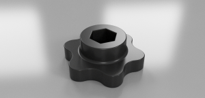 M8 Starknob als Befestigung für die Fräse - Bottom Ansicht