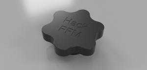 M8 Starknob als Befestigung für die Fräse - Top Ansicht